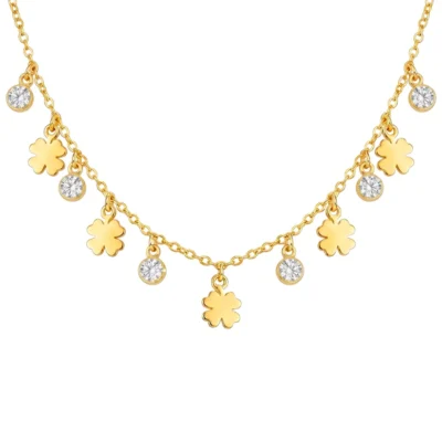 Anti-Tarnish Gold Plated Charms Necklace Minimalist Design